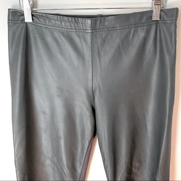 Guess by Marciano size 8 grey lamb leather leggings - Picture 3 of 14